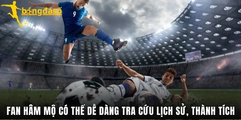 Fan hâm mộ có thể dễ dàng tra cứu lịch sử, thành tích